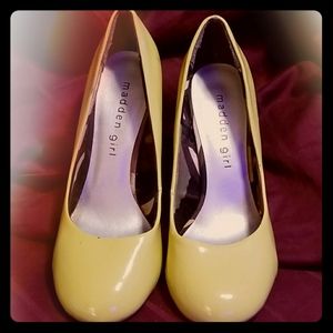 Madden Girl Pastel Yellow 4in Heels
